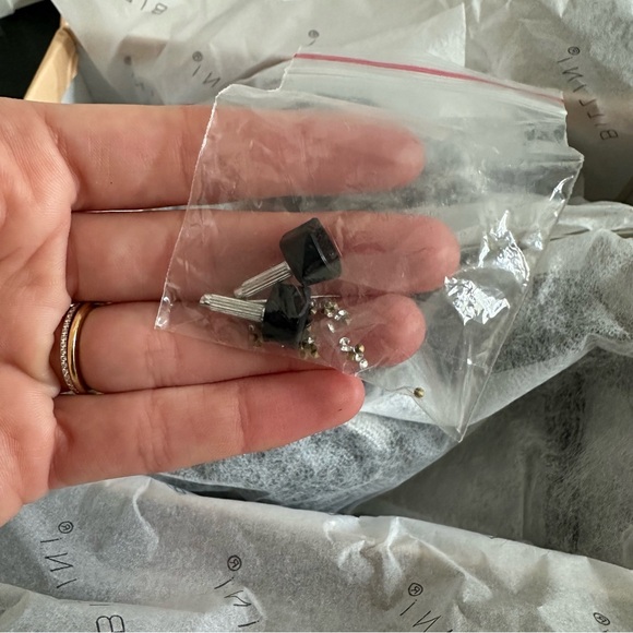 Billini elope black satin micro crystal double bow high heels - Picture 7 of 8